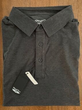 Men's Dark Charcoal Polo Shirt Logo